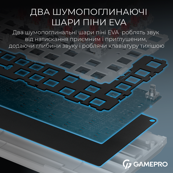 Бездротова механічна клавіатура GamePro Asgard Valhalla (MK160W Pro) 75% QLAB orange switches (MK160W Pro) - купити в Україні за низькою ціною в інтернет-магазині "Rincom"