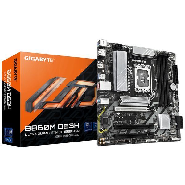 Материнська плата GIGABYTE B860M DS3H s1851 B860 4xDDR5 M.2 HDMI DP mATX (B860M_DS3H) - купити в Україні за низькою ціною в інтернет-магазині "Rincom"