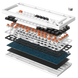 Бездротова механічна клавіатура GamePro Asgard Valhalla (MK160W Pro) 75% QLAB orange switches (MK160W Pro) - фото 15 з 16