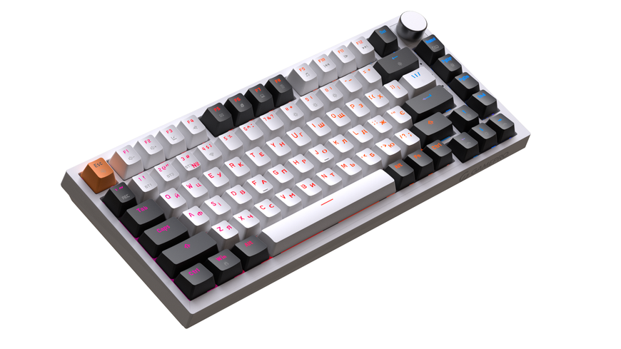 Бездротова механічна клавіатура GamePro Asgard Valhalla (MK160W Pro) 75% QLAB orange switches (MK160W Pro) - купити в Україні за низькою ціною в інтернет-магазині "Rincom"