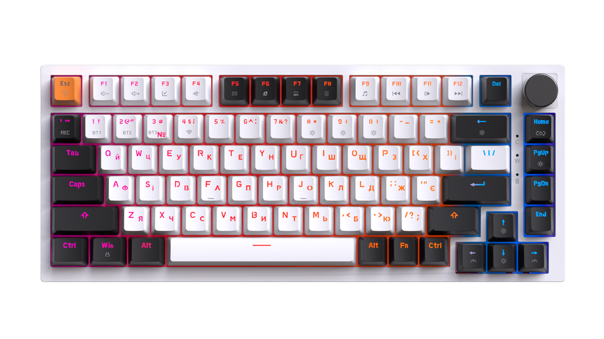 Бездротова механічна клавіатура GamePro Asgard Valhalla (MK160W Pro) 75% QLAB orange switches (MK160W Pro) - купити в Україні за низькою ціною в інтернет-магазині "Rincom"