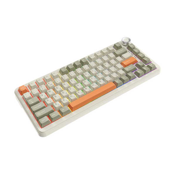 Бездротова механічна клавіатура Ajazz AK820 MAX Flying Fish Switch Retro Colour - 8000 mAh (AK820MAX (AK820MAX-FF-R) - купити в Україні за низькою ціною в інтернет-магазині "Rincom"
