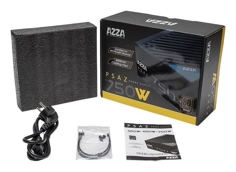 Блок живлення ATX 750W PSAZ-750W(ATX3.1) AZZA (PSAZ-750W(ATX3.1)) - купити в Україні за низькою ціною в інтернет-магазині "Rincom"