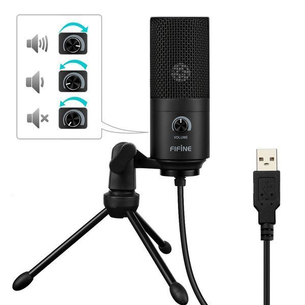 USB мікрофон Fifine K669B (K669B) - купити в Україні за низькою ціною в інтернет-магазині "Rincom"