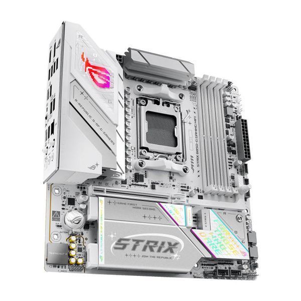Материнcька плата ASUS ROG STRIX B850-G GAMING WIFI sAM5 B850 4xDDR5 M.2 HDMI DP WiFi BT mATX білий (90MB1M30-M0EAY0) - купити в Україні за низькою ціною в інтернет-магазині "Rincom"