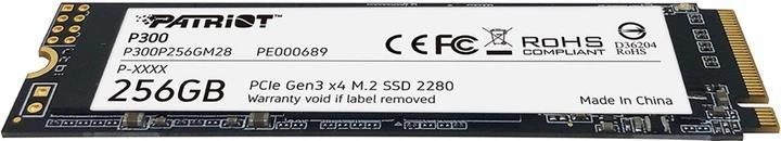 Твердотільний запам&rsquo;ятовувальний пристрій накопичувач SSD M.2 2280 256GB P300 P300P256GM28 PATRIOT (P300P256GM28) - купити в Україні за низькою ціною в інтернет-магазині "Rincom"