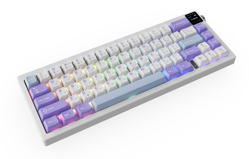 Бездротова механічна клавіатура Ajazz AK650 Flying Fish Switch - Purple (AK650-FF-PWB) (AK650-FF-PWB) - купити в Україні за низькою ціною в інтернет-магазині "Rincom"