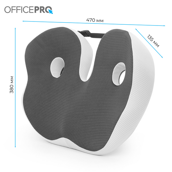 Ергономічна подушка для сидіння OfficePro SP770DG Dark Gray (SP770DG)