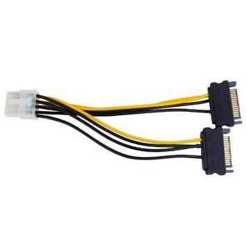 Кабель живлення для відеокарти перехідник 2x SATA to 8pin PCI-Ex (2x SATA -8pin) - купити в Україні за низькою ціною в інтернет-магазині "Rincom"