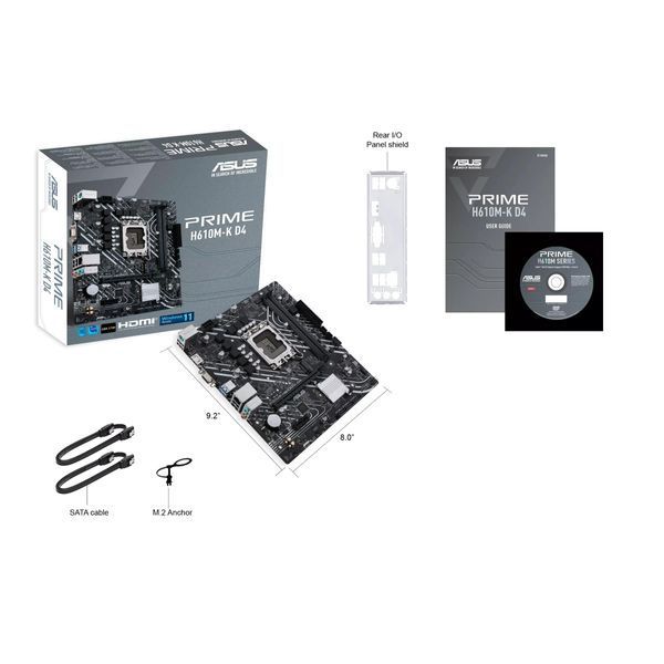 Материнcька плата ASUS PRIME H610M-K D4 s1700 H610 2xDDR4 M.2 HDMI D-Sub mATX (90MB1A10-M0EAY0) - купити в Україні за низькою ціною в інтернет-магазині "Rincom"