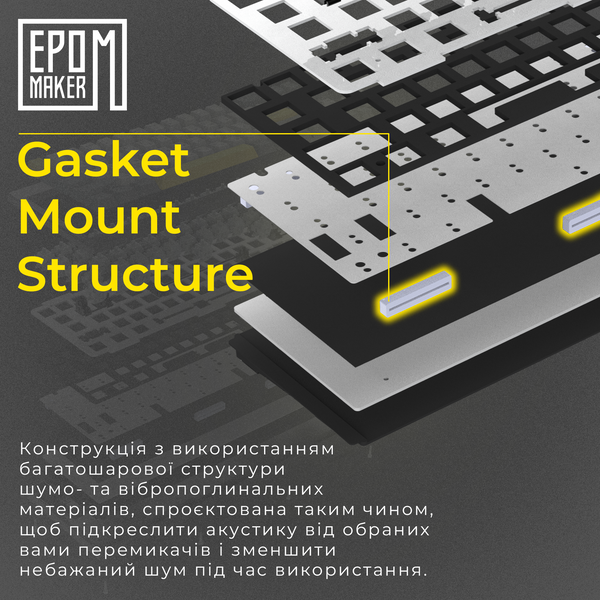 Клавіатура механічна бездротова EPOMAKER Shadow-X Mulan White (SHX-W-M) (SHX-W-M) - купити в Україні за низькою ціною в інтернет-магазині "Rincom"