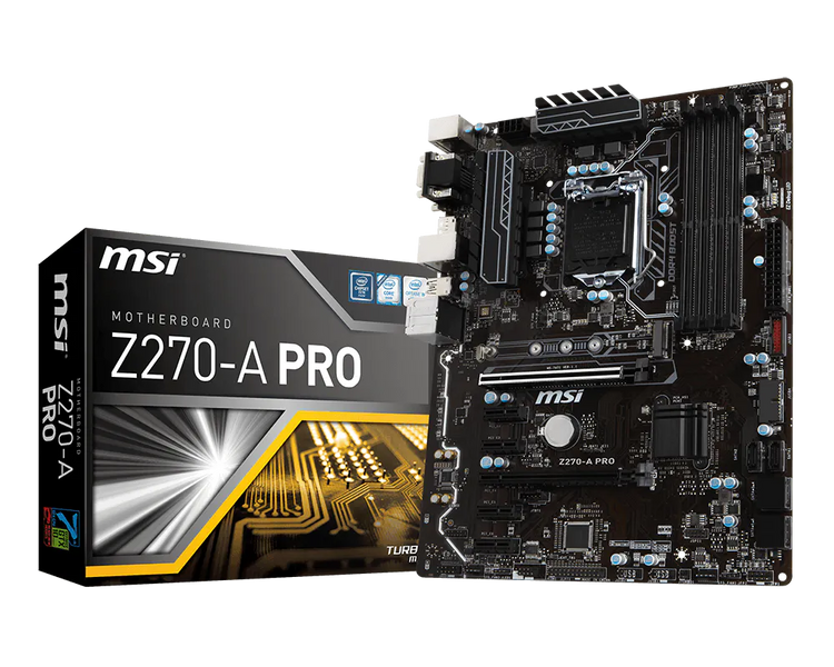 Материнська плата MSI Z270-A Pro (s1151, Intel Z270, ATX) (MSI Z270-A Pro) - купити в Україні за низькою ціною в інтернет-магазині "Rincom"