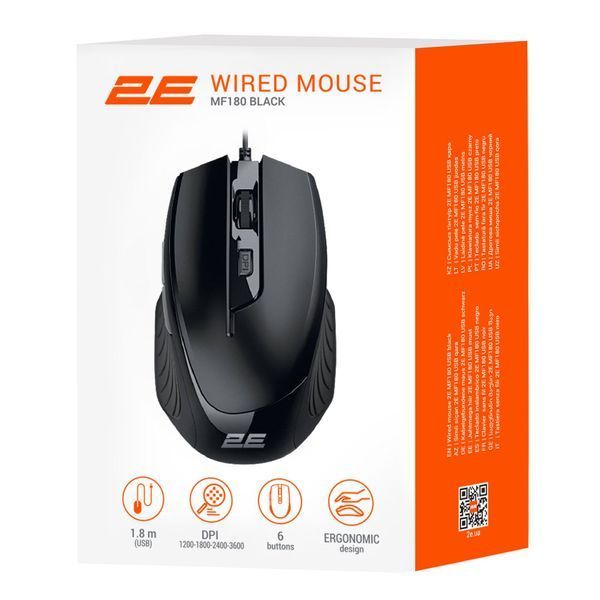 Комп`ютерна миша 2E MF180 USB Black (2E-MF180UB) - купити в Україні за низькою ціною в інтернет-магазині "Rincom"