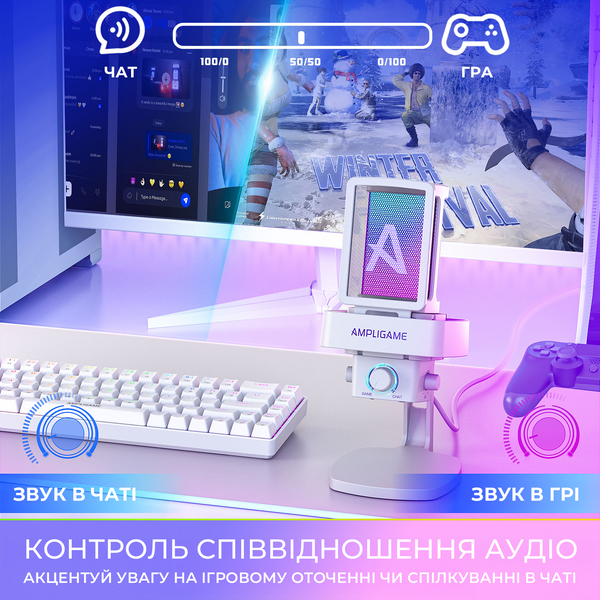 USB мікрофон Fifine Q8PRO White (Q8PROW) - купити в Україні за низькою ціною в інтернет-магазині "Rincom"