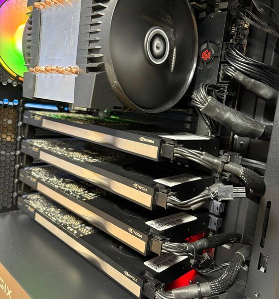 Сервер для штучного інтелекту AMD EPYC 7K62 / RTX A4000 x4 / SSD 512GB + 4TB / RAM 256 GB (EPYC_7K62_A4000 x4_512GB_1TB_R_192) - купити в Україні за низькою ціною в інтернет-магазині "Rincom"