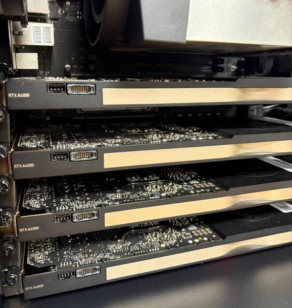 Сервер для штучного інтелекту AMD EPYC 7K62 / RTX A4000 x4 / SSD 512GB + 4TB / RAM 256 GB (EPYC_7K62_A4000 x4_512GB_1TB_R_192) - купити в Україні за низькою ціною в інтернет-магазині "Rincom"