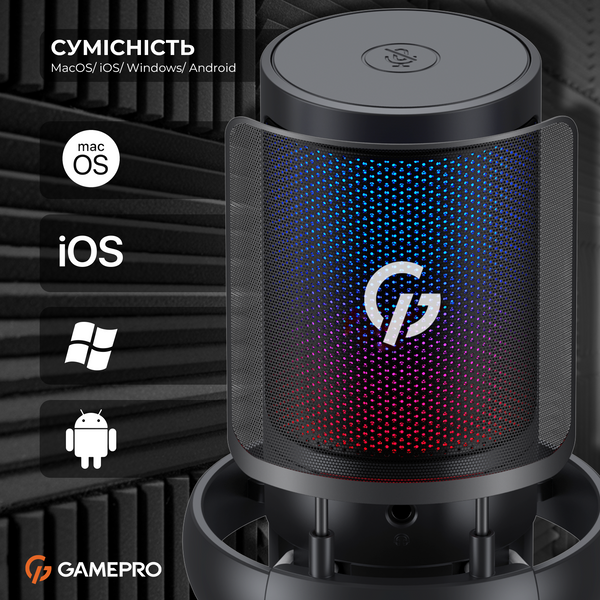 Конденсаторний USB мікрофон GamePro (UGM105B) (UGM105B) - купити в Україні за низькою ціною в інтернет-магазині "Rincom"