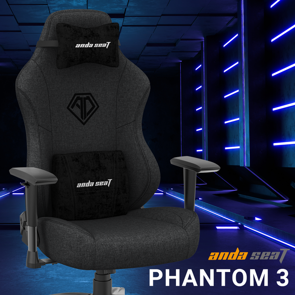 Крісло ігрове Anda Seat Phantom 3 Dark Grey Fabric Size L (AD18Y-06-GB-F)