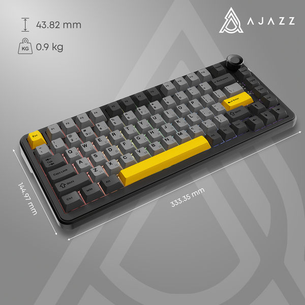 Клавіатура механічна бездротова Ajazz AK820 MAX PLUS Daydream Switch RGB Wireless/BT/USB Black (AK820MAX-DD-BGY) - купити в Україні за низькою ціною в інтернет-магазині "Rincom"