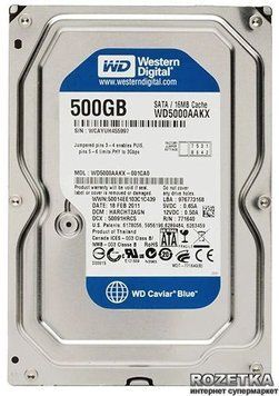 Жорсткий диск Western Digital Blue 500GB 7200rpm 16MB WD5000AAKX 3.5 SATAIII (WD5000AAKX-60U6AA0) - купити в Україні за низькою ціною в інтернет-магазині "Rincom"
