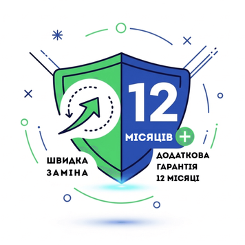 Комплексний пакет: Швидка заміна + Додаткова гарантія +12 місяців (ID72181652040368808)