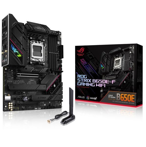 Материнcька плата ASUS ROG STRIX B650E-F GAMING WIFI sAM5 B650 4xDDR5 M.2 HDMI DP WiFi BT ATX (90MB1BQ0-M0EAY0) - купити в Україні за низькою ціною в інтернет-магазині "Rincom"