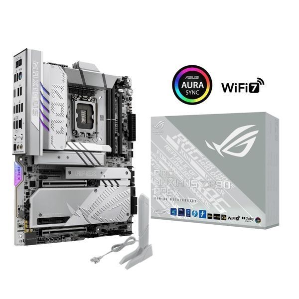 Материнcька плата ASUS ROG MAXIMUS Z890 APEX s1851 Z890 2xDDR5 M.2 Thunderbolt DP Wi-Fi BT ATX білий (90MB1IP0-M0EAY0) - купити в Україні за низькою ціною в інтернет-магазині "Rincom"