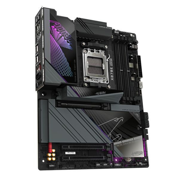 Материнська плата GIGABYTE X870E AORUS MASTER sAM5 X870 4xDDR5 M.2 HDMI Typc-C ATX (X870E_AORUS_MASTER) - купити в Україні за низькою ціною в інтернет-магазині "Rincom"