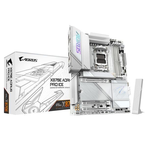 Материнська плата GIGABYTE X870E AORUS PRO ICE sAM5 X870 4xDDR5 M.2 HDMI Wi-Fi BT ATX (X870E_AORUS_PRO_ICE) - купити в Україні за низькою ціною в інтернет-магазині "Rincom"