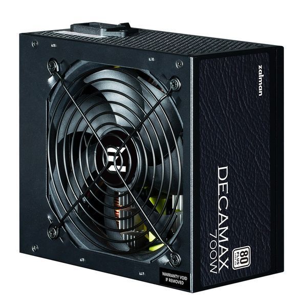 Блок живлення Zalman Decamax (700W) 85%, 80 Plus, 120мм, 1xMB 24pin(20+4), 1xCPU 8(4+4)+4pin, 3xMolex, 6xSATA, 4xPCIe 8pin(6+2) (ZM700-LX3) - купити в Україні за низькою ціною в інтернет-магазині "Rincom"