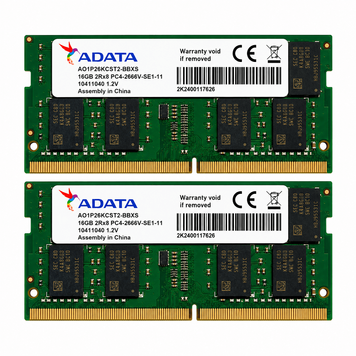 Комплект оперативної пам`яті для ноутбуків ADATA SO-DIMM 32GB DRR 4 2666MHz (AO1P26KCST2-BBXS_1) - купити в Україні за низькою ціною в інтернет-магазині "Rincom"