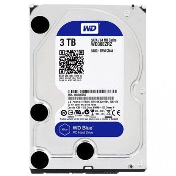 НАкопичувач HDD Western Digital Blue 3TB 5400rpm 64MB 3.5 SATAIII (WD30EZRZ) - купить в Украине по низкой цене в интернет-магазине "Rincom"