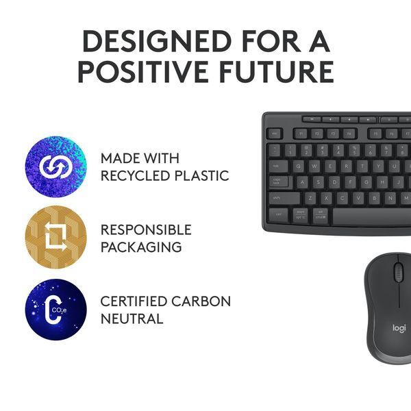 Комплект (клавіатура, мишка) бездротовий Logitech MK370 Graphite (920-012077) (920-012077) - купити в Україні за низькою ціною в інтернет-магазині "Rincom"