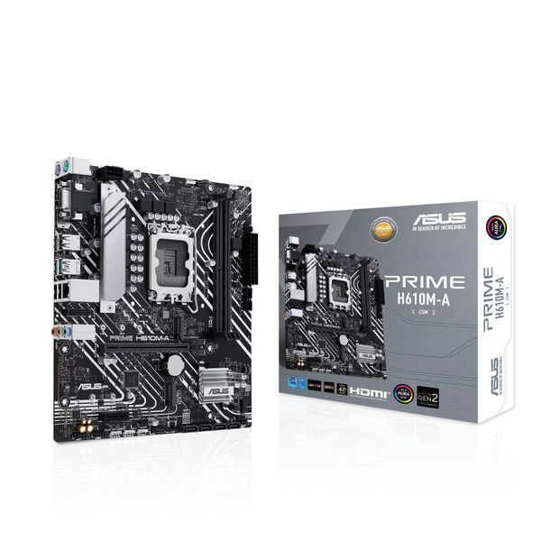 Материнcька плата ASUS PRIME H610M-A-CSM s1700 H610 2xDDR5 M.2 HDMI D-Sub DP mATX (90MB1G20-M0EAYC) - купити в Україні за низькою ціною в інтернет-магазині "Rincom"