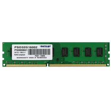 Модуль оперативної памяті PATRIOT 2 GB DDR3 1600 MHz (PSD32G13332H) - купити в Україні за низькою ціною в інтернет-магазині "Rincom"