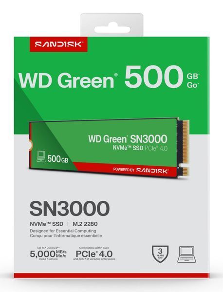 Твердотільний запам&rsquo;ятовувальний пристрій накопичувач (SSD) G4 M.2 NVME 500GB GRN SN3000 WDS500G4G0E SANDISK (WDS500G4G0E) - купити в Україні за низькою ціною в інтернет-магазині "Rincom"