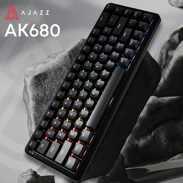 Клавіатура механічна дротова Ajazz AK680 MAX Magnetic Switch RGB USB Black (AK680-WM-B-A) - купити в Україні за низькою ціною в інтернет-магазині "Rincom"