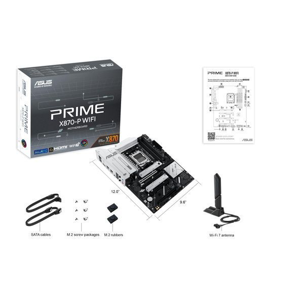 Материнcька плата ASUS PRIME X870-P WIFI sAM5 X870 4xDDR5 M.2 HDMI WiFi BT ATX (90MB1IS0-M0EAY0) - купити в Україні за низькою ціною в інтернет-магазині "Rincom"