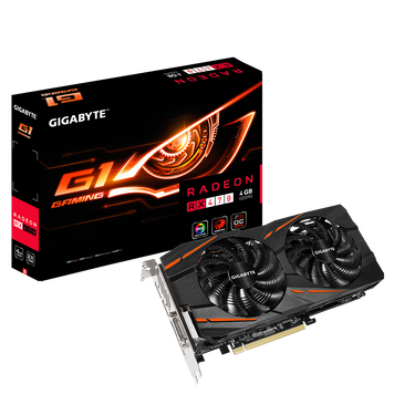 Відеокарта Gigabyte Radeon RX 470 G1 Gaming 4GB GDDR5 (GV-RX470G1 GAMING-4GD) - купити в Україні за низькою ціною в інтернет-магазині "Rincom"