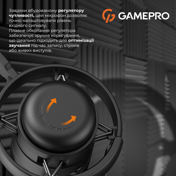 Конденсаторний USB мікрофон з пантографом GamePro (UGM145B) (UGM145B) - купити в Україні за низькою ціною в інтернет-магазині "Rincom"