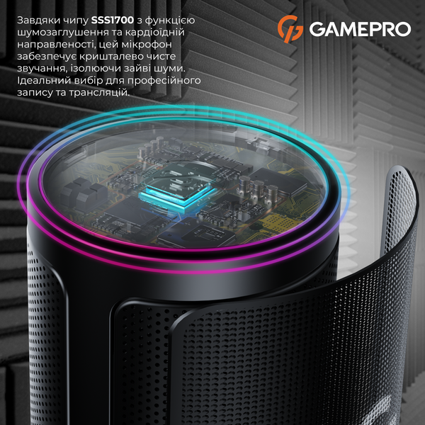 Конденсаторний USB мікрофон з пантографом GamePro (UGM145B) (UGM145B) - купити в Україні за низькою ціною в інтернет-магазині "Rincom"