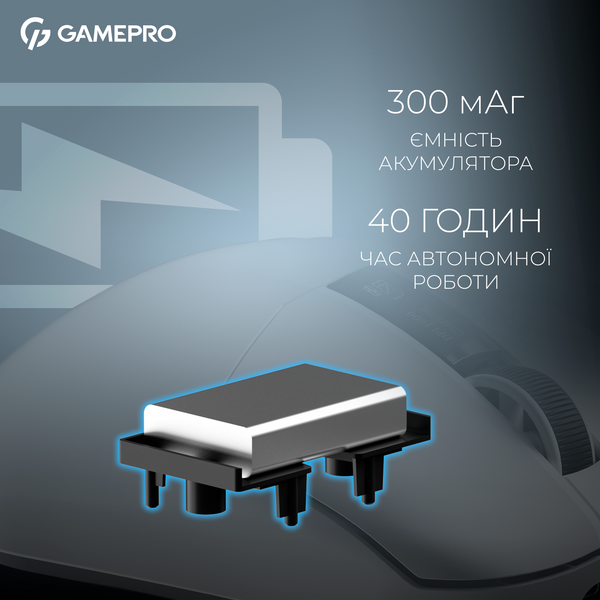 Бездротова ігрова миша GamePro Asgard Thor (GM023W) 1К зарядна станція\ресивер (GM023W) - купити в Україні за низькою ціною в інтернет-магазині "Rincom"