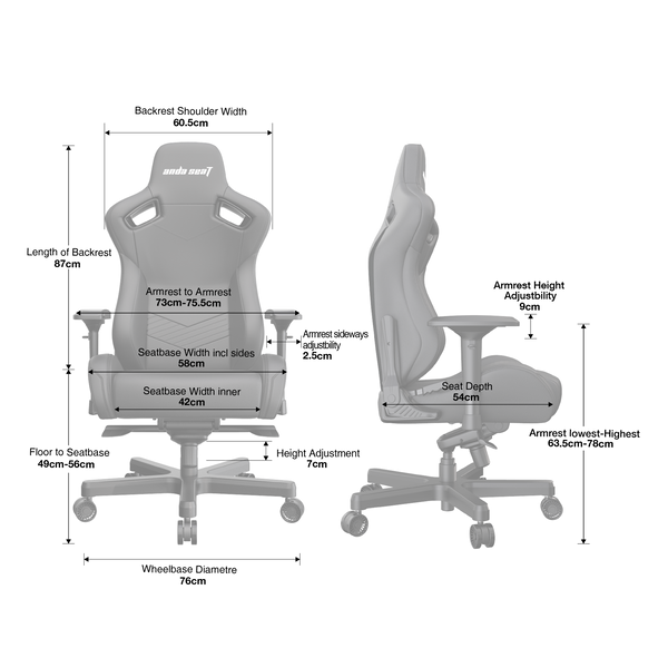 Крісло ігрове Anda Seat Kaiser 2 XL Brown (AD12XL-07-K-PV-K01)