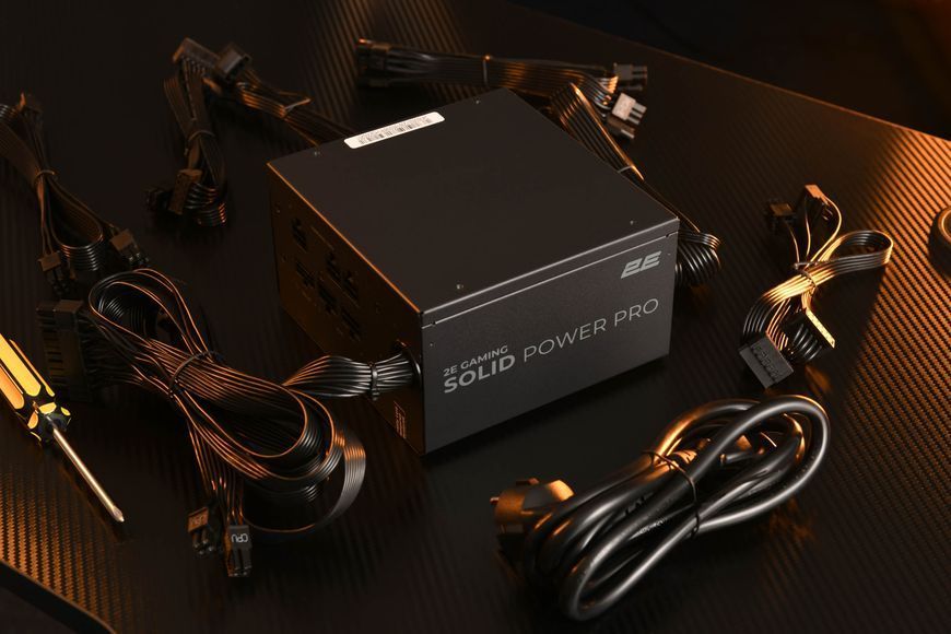Блок живлення 2E GAMING Solid Power Pro ATX3.1 GEN5.0 (850W), >85%, 80+ Bronze, 120мм, 1xMB 24pin(20+4), 2xCPU 8pin(4+4), 3xMolex, 6xSATA, 4xPCIe 8pin(6+2), 1xPCIe GEN5 16pin, Semi Modular (2E-SP850BRSMII-120) - купити в Україні за низькою ціною в інтернет-магазині "Rincom"