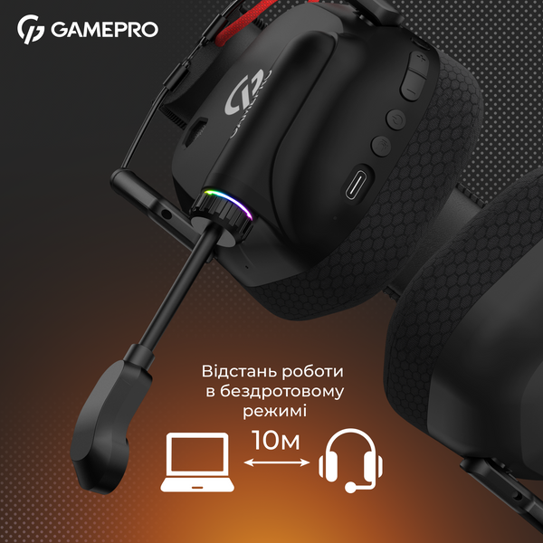 Бездротова ігрова гарнітура Gamepro Genesis Mercury Pro (HSW120B) 3-Mode (HSW120B)