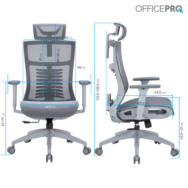 Крісло офісне OfficePro Balance OC620-G-DG-DG (OC620-G-DG-DG)