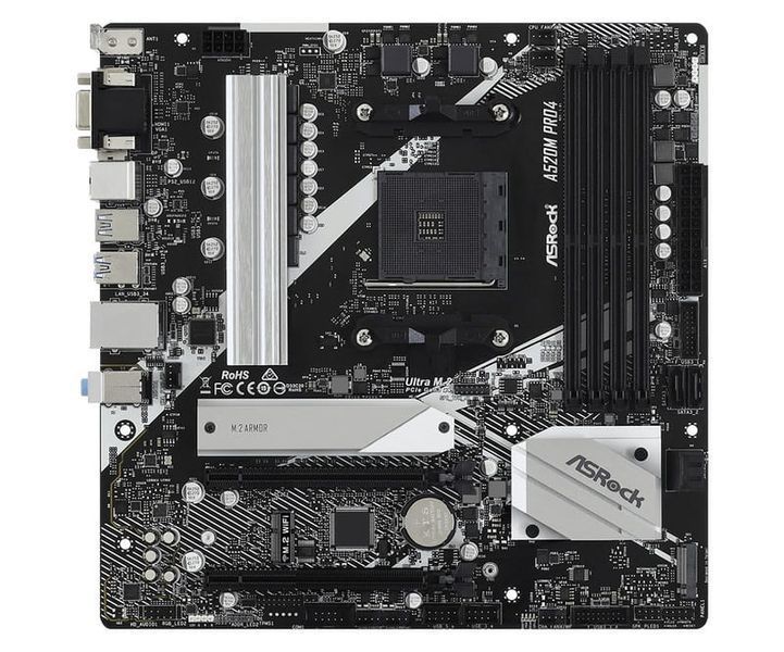 Материнська плата ASRock A520M Pro4 (sAM4, AMD A520) (ASRock A520M Pro4) - купити в Україні за низькою ціною в інтернет-магазині "Rincom"