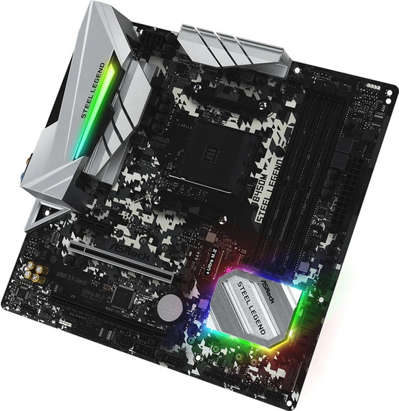 Материнська плата ASRock B450M Steel Legend (sAM4, AMD B450) (ASRock B450M Steel Legend) - купити в Україні за низькою ціною в інтернет-магазині "Rincom"