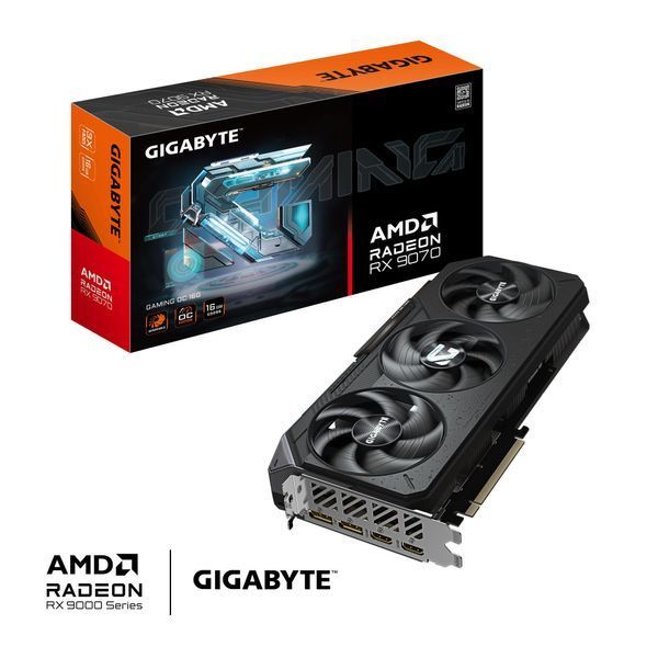 Відеокарта GIGABYTE Radeon RX 9700 16GB GDDR6 GAMING OC (GV-R9070GAMING_OC-16GD) - купити в Україні за низькою ціною в інтернет-магазині "Rincom"