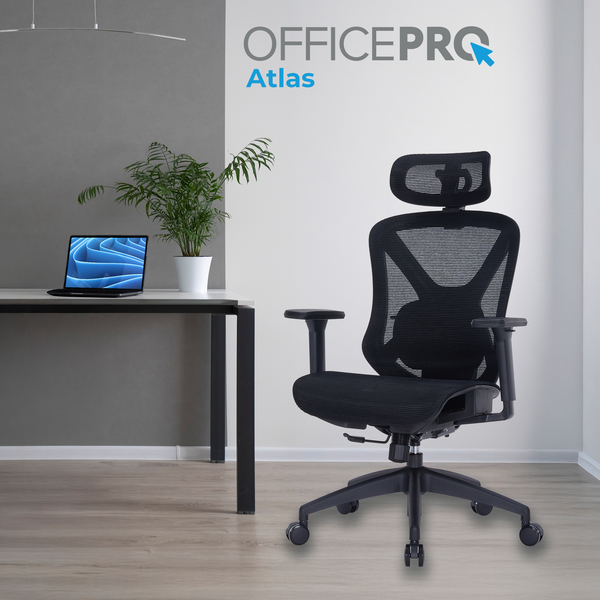 Крісло офісне Officepro Atlas OC630-B-B-B (OC630-B-B-B)